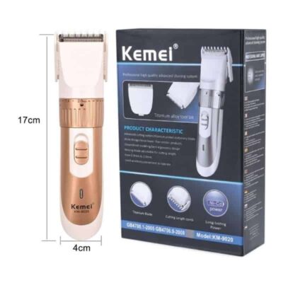 Kemei KM-9020 Beard Trimmer For Men– Gold (Shaver Shop Bangladesh)