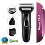 Kemei KM-6558 3 In 1 Electric Shaver & Beard Trimmer