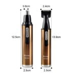 Kemei KM-6629 2 in 1 Nose Hair Trimmer for Man