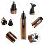 Kemei KM-6629 2 in 1 Nose Hair Trimmer for Man