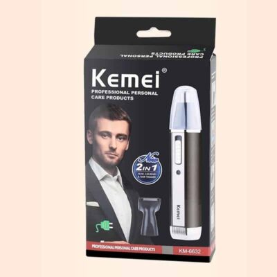 Kemei KM-6632 2 In 1 Rechargeable Nose Hair Trimmer
