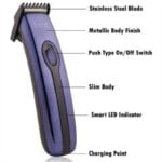 HTC AT-209 Rechargeable Cordless Beard Trimmer for Men ( Blue )