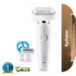 Braun SES 9010 3D,Braun Silk-epil 9 Flex Set - Epilator Flexible Head +5 extras & Pouch, White
