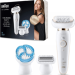 Braun SES 9010 3D,Braun Silk-epil 9 Flex Set - Epilator Flexible Head +5 extras & Pouch, White