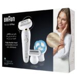 Braun SES 9010 3D,Braun Silk-epil 9 Flex Set - Epilator Flexible Head +5 extras & Pouch, White