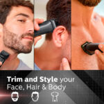 Philips MG3710/65 Multiroom 9-in-1 Face, Hair, and body Trimmer Series 3000 for Men