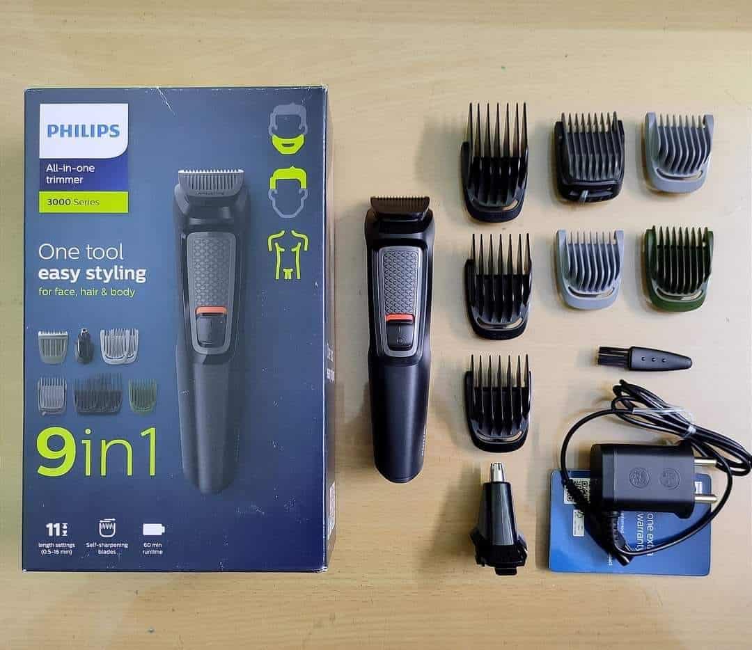 Philips MG3710/65 Multiroom 9-in-1 Face, Hair, and body Trimmer Series 3000 for Men