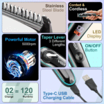 VGR V-075 Limited Edition Hair Trimmer For Men, Black