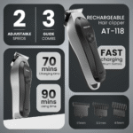 HTC AT- 118 Rechargeable Beard / Hair Clipper