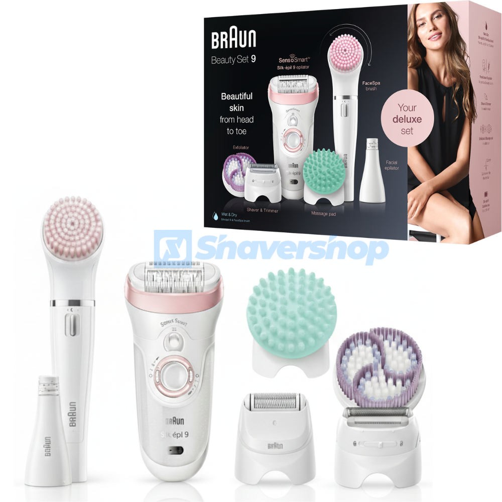 Braun Beauty Set 9 9-985BS Deluxe 7-in-1 Cordless Wet & Dry Epilator