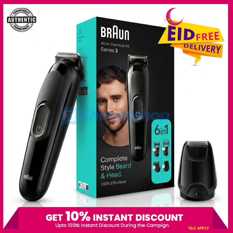 Braun MGK3410 All-in-One Style Kit - 6-in-1 Trimmer For Men