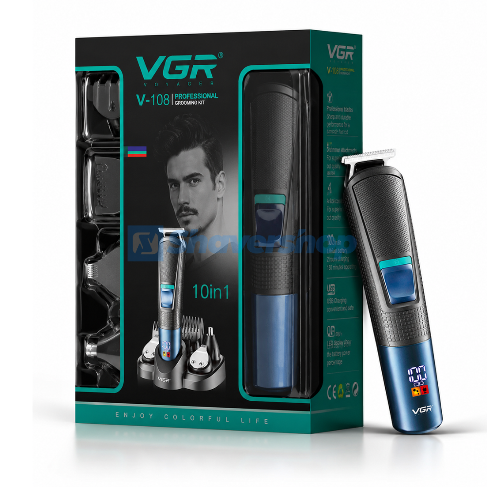 VGR V-108 10 IN1 Multi Grooming Kit
