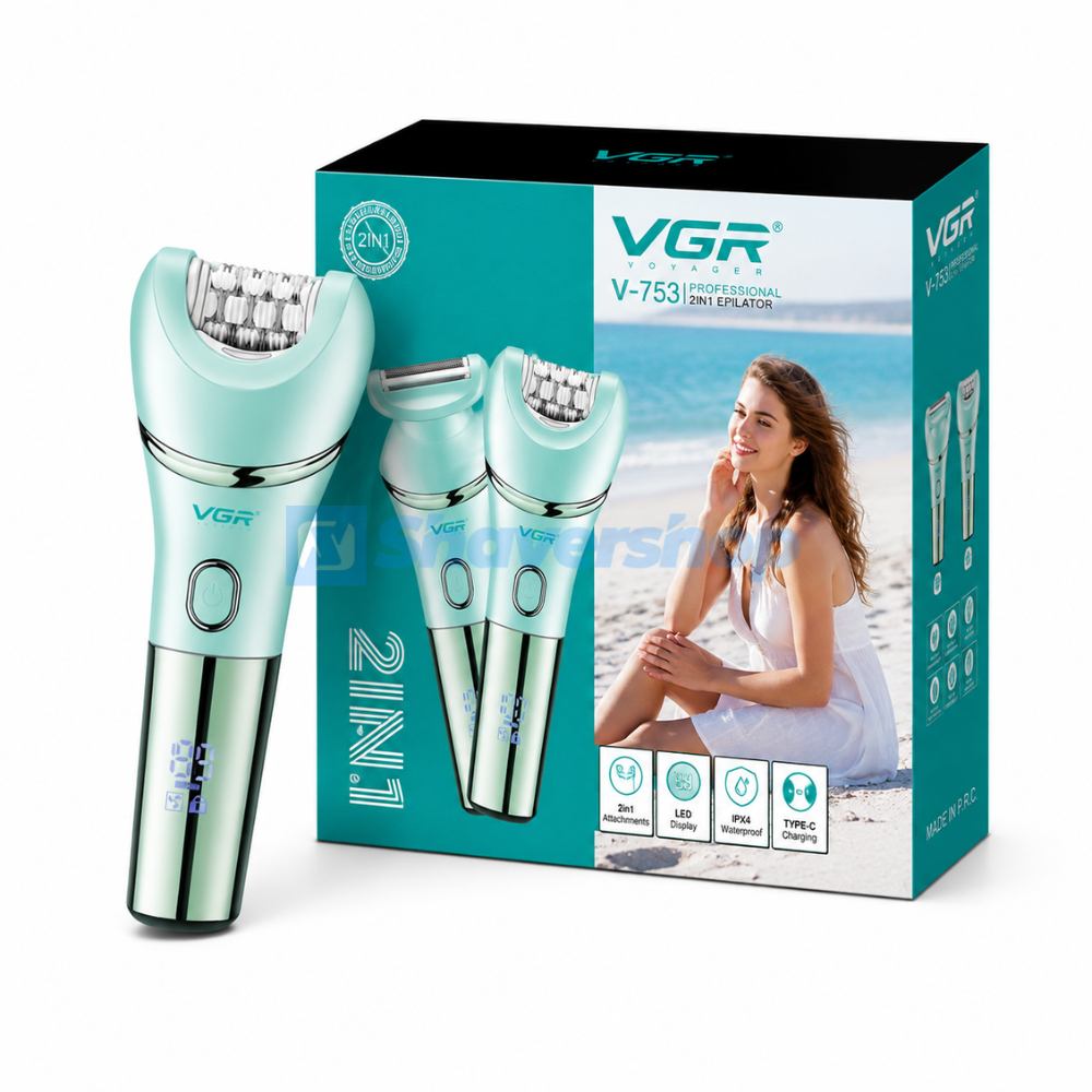 VGR V-753 2 IN 1 Lady Epilator