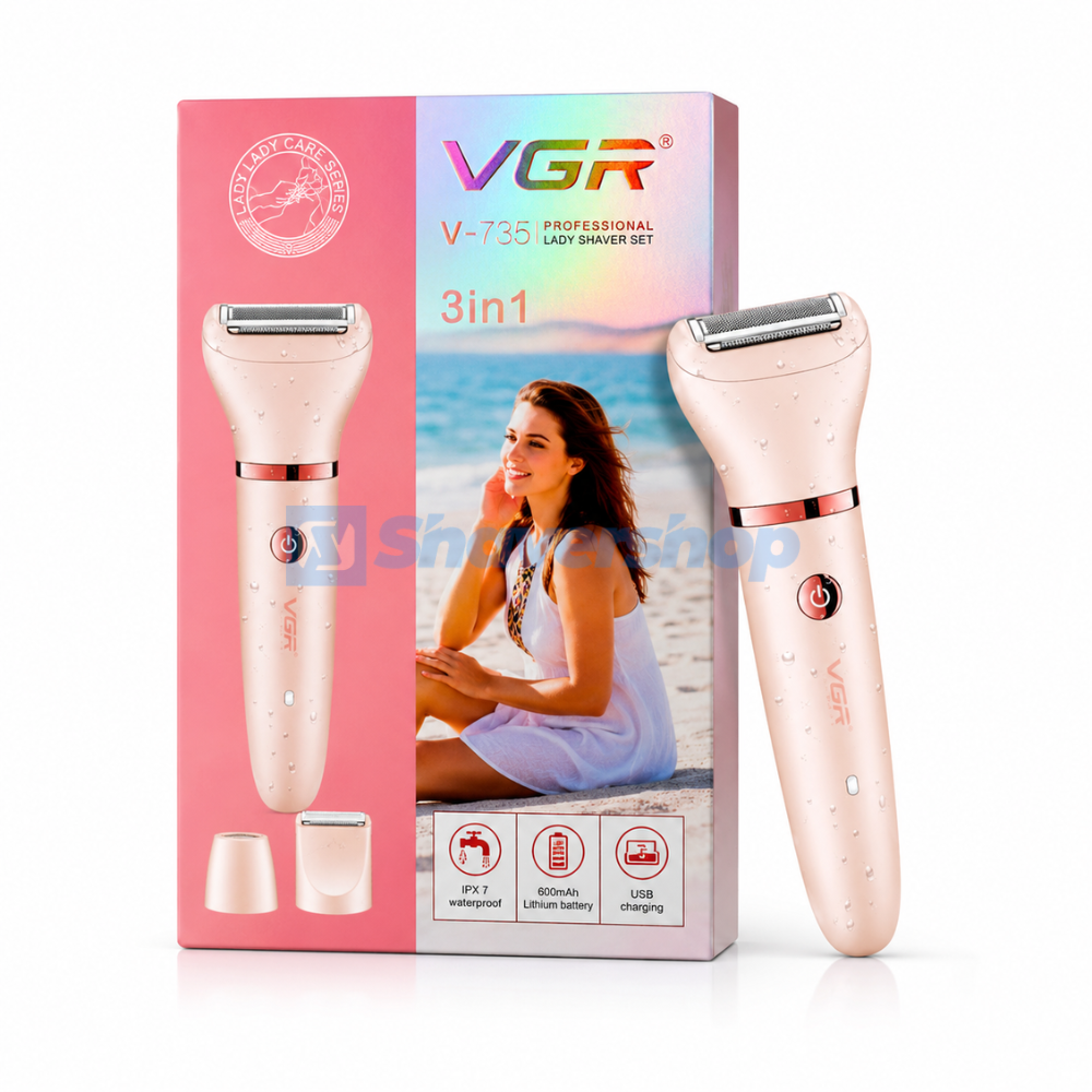 VGR V 3-in-1 Professional Lady Shaver And Hair Removal Kit