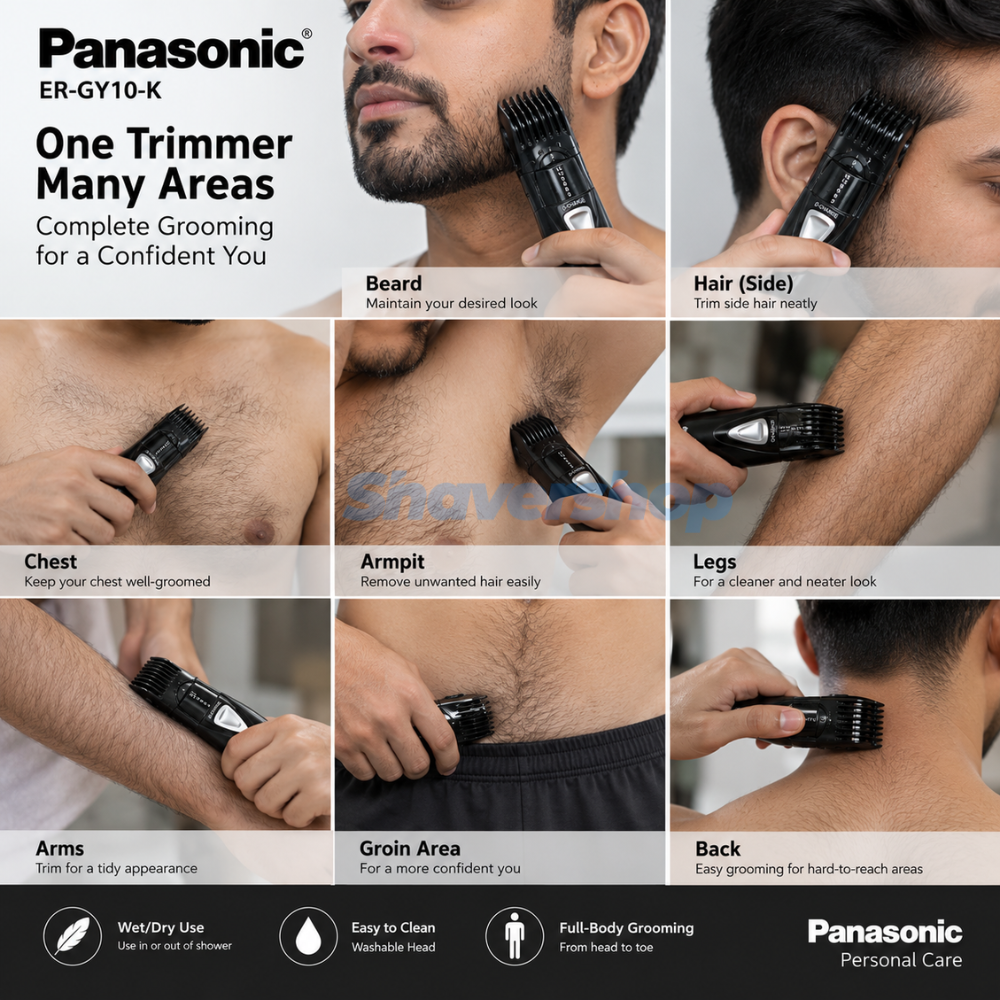 Panasonic ER-GY10-k 6-in-1 Multi-Grooming Wet And Dry Trimmer - Image 6