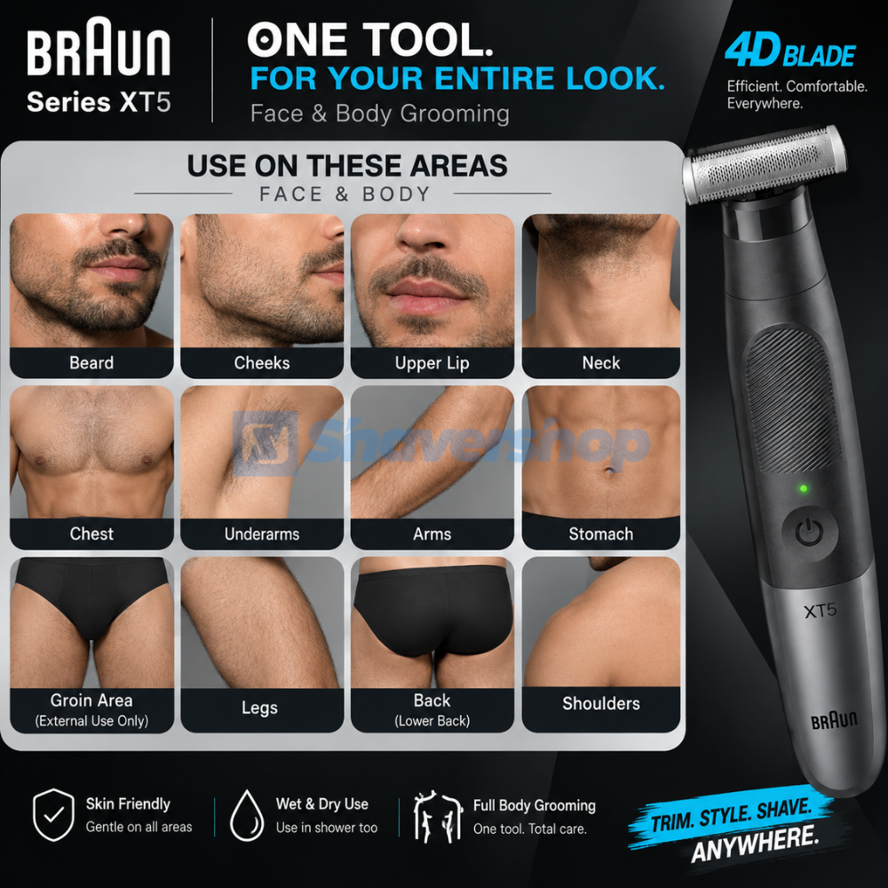 Braun Series XT5 4D-Blade Face & Body Trimmer